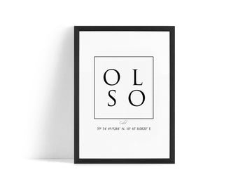 Poster - Oslo Coordinates