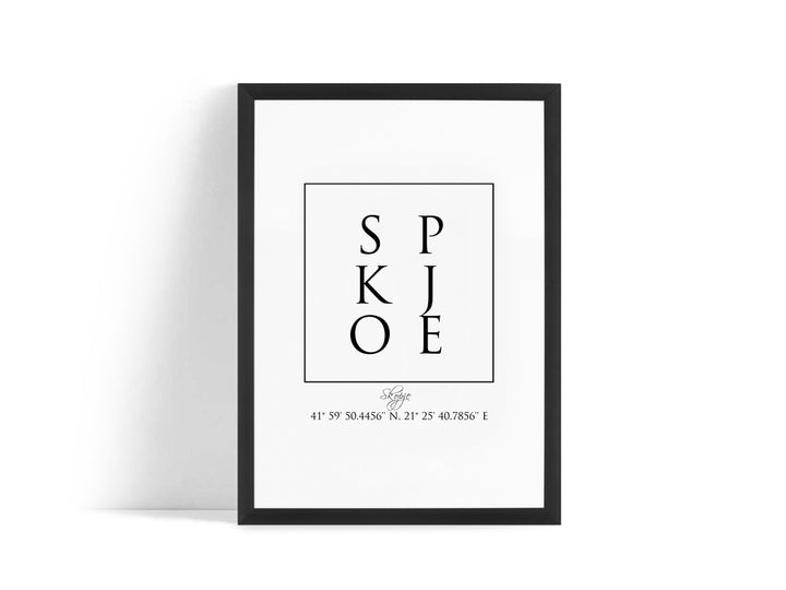 Poster - Skopje Coordinates